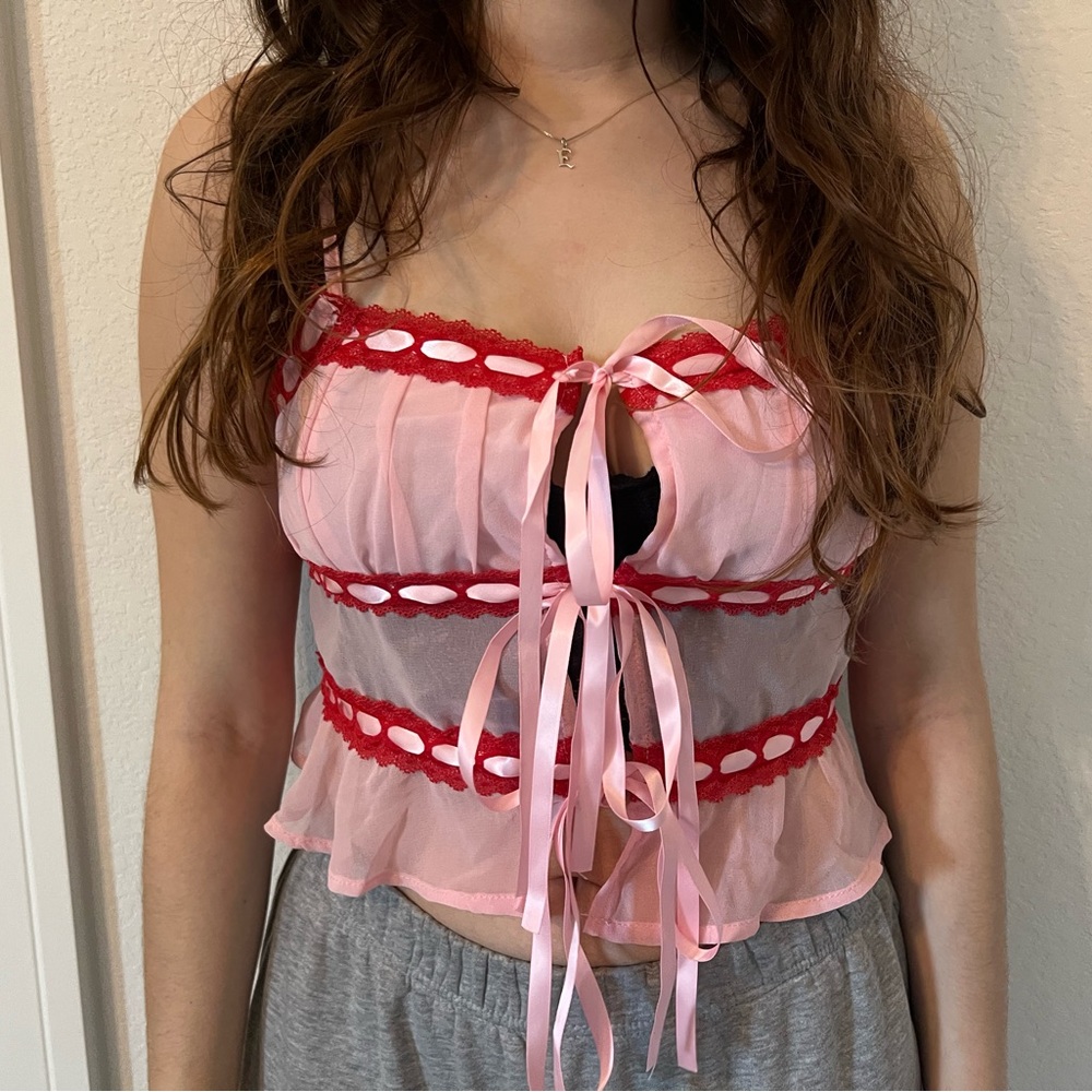 Pink dolly top